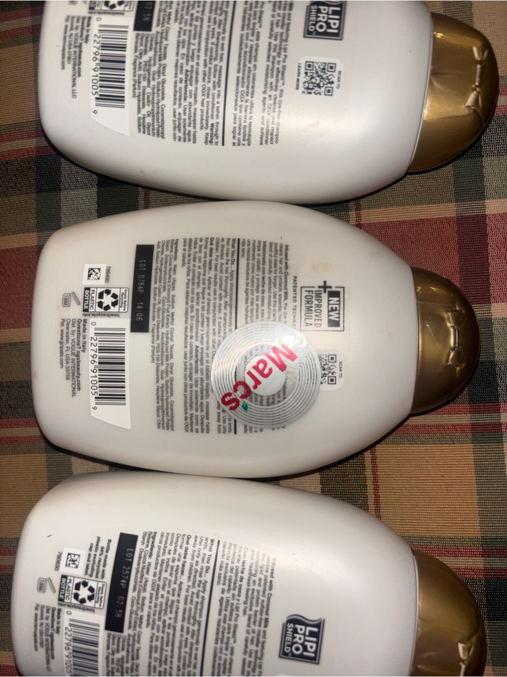 OGX Coconut Milk Nourishing Shampoo - White & Gold set of 3 - Picture 2 of 2